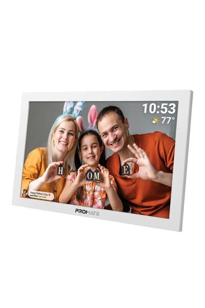 Promate 10.1" Vibrant Full HD Smart Multimedia Wi-Fi Digital Photo Frame white
