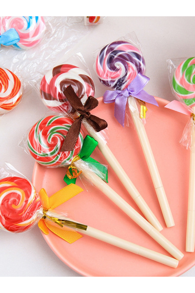 ÖZ OFİS Lolipop Modelli Jel Tükenmez Kalem-Hediye Şeker Kalem Tekli