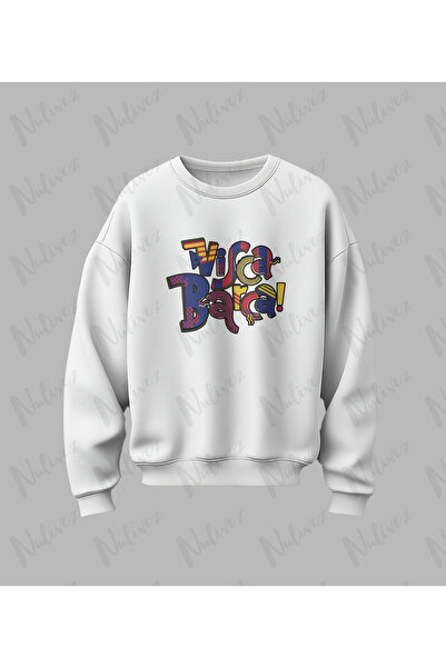 Nulivez Barca Design Printed High Quality Unisex Oversized O Neck Sweatshirt