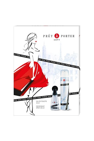 Coty Set cadou Prêt-A-Porter: Apa de Toaleta 50 ml + Deodorant spray pentru corp 200 ml