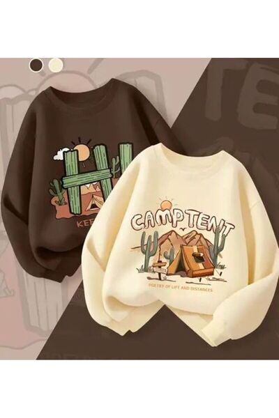 Kids Baskılı 2'li Sweatshirt