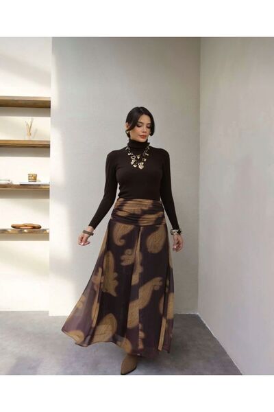 EGELİMODA Buy Draped Long Chiffon Skirts