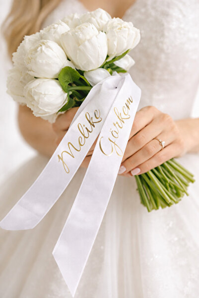 Frisson Gelin Buketi Süsleme Kurdelesi - Gelin Buketi Kurdelesi İSME ÖZEL (Bu...