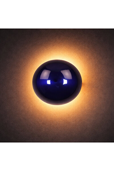 MOİRA Dekor,Fungal G/9 Single Wall Sconce,Diameter16Cm,Glossy Navy Blue Ambiance Lighting Fungal-13361-H