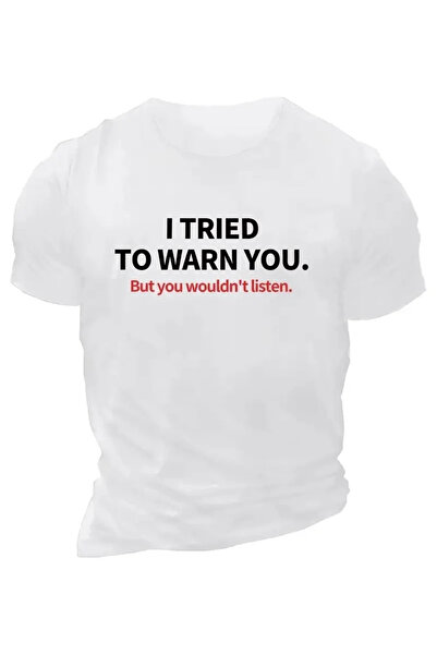 fourblack 20/1 قماش قطني ممشط كومبانك - سعبتكم من التحذير. تي شيرت مطبوع بياق...