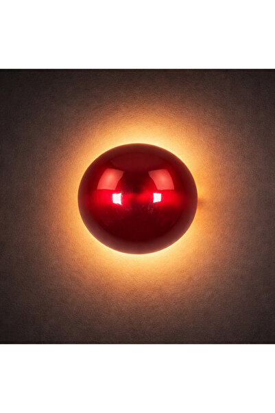 MOİRA Dekor,Fungal Metal Single Wall Sconce,Diameter16Cm,Bright Red Ambiance Lighting Fungal-13361-G