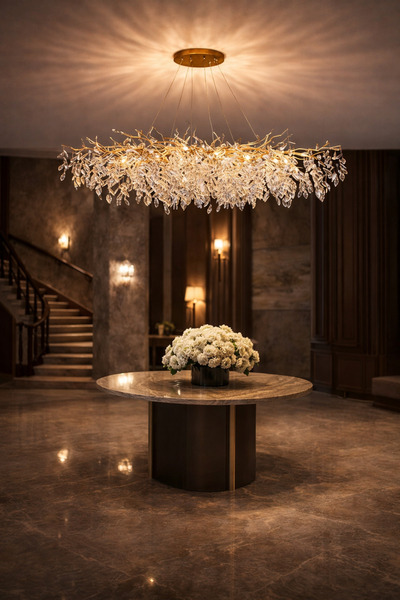 qwell Modern string chandelier, size 120
