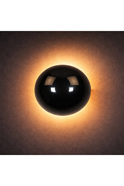 MOİRA Dekor,Fungal Metal Single Wall Sconce,Diameter16Cm,Glossy Black Ambiance Lighting Fungal-13361-F