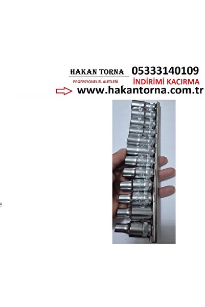 HakanTorna Ht- Rico 1/2 Short Socket Set 6 Corner Cr-V 10 Pieces