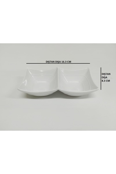 Taşkın 2'Lİ ÇEREZLİK BEYAZ DİKDÖRTGEN THERMOPLUS KIRILMAYA DAYANIKLI