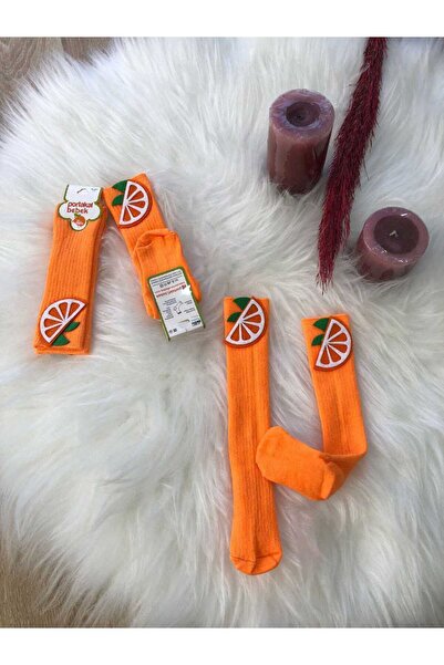 BEGONYA BEBECE KIDS Fruit Picture Printed 2/12 Year Old 3 Pack Girl's Socks