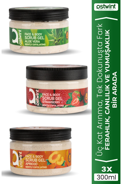 Ostwint Yüz Ve Vücut Scrub Jel Peeling Yüz Maskesi 3'lü Set