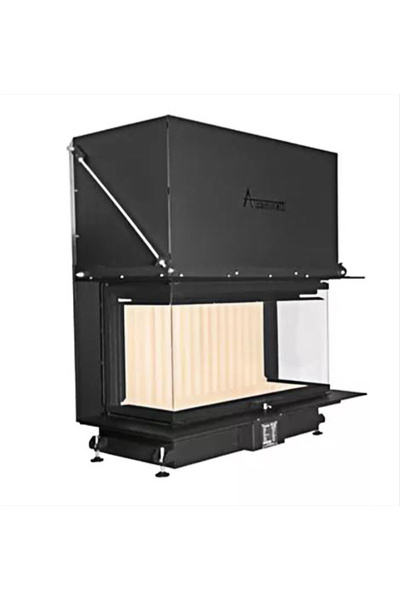 Sandıktan Al A.Caminetti Crystal 110 MAX 3 Tarafı Açık Ithal Alman Şömine Haznesi , Almanya Üretim, 5 Yıl Garanti