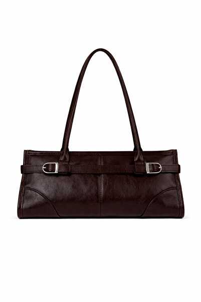 Generic Vintage Baget Kahverengi Çanta