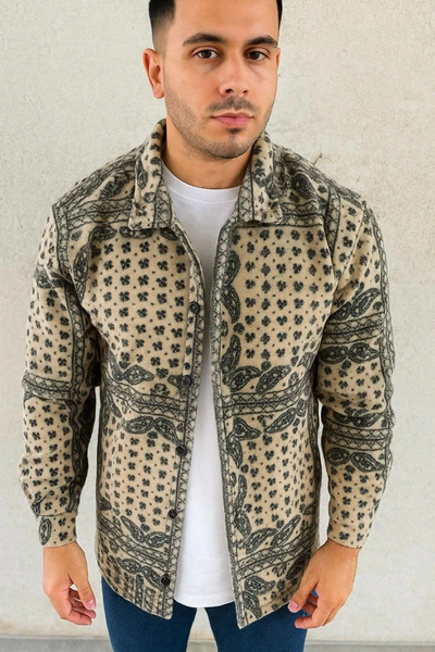 BLACK MODBLACK Men's Polar Zip-Up Sweatshirt – Without Hood, with Pockets, Soft Textured, Oversize Relaxed Fit.