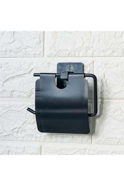 POPÜLER SEPET Kendiliğinden Yapışkanlı Siyah Paslanmaz Metal Kapaklı Tuvalet ...