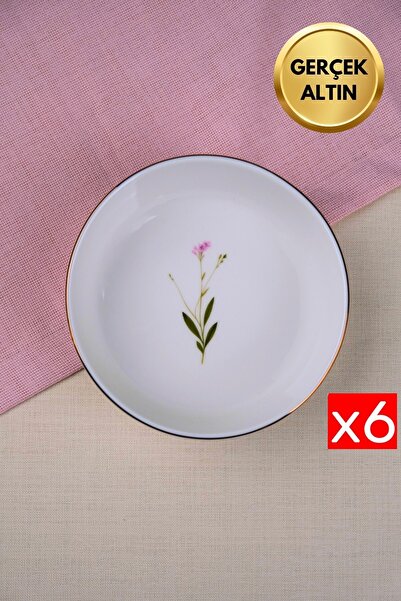 tabakevi Tabak Evi Porselen Natura Çuha Altın Yaldızlı Kase 17x5x4,50cm 730cc...