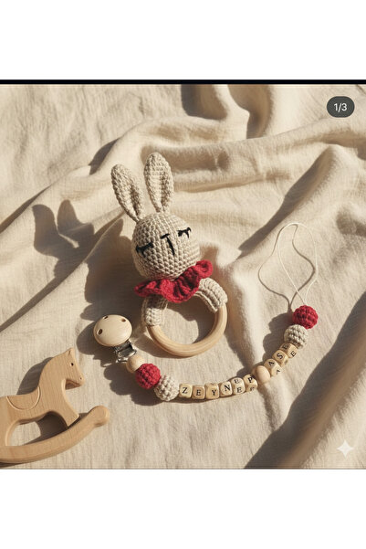 AydaAtölye Yenidoğan Bebek Amigurumi Tavşan Seti