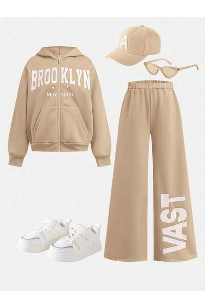 Kids Çocuk Kız Ve Erkek Sevimli ve Havalı Günlük 2 li Alt Üst Takım