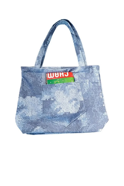 BLACK MODBLACK Bluejin Patterned Picnic and Sea Zippered Bag with Pockets - Blue