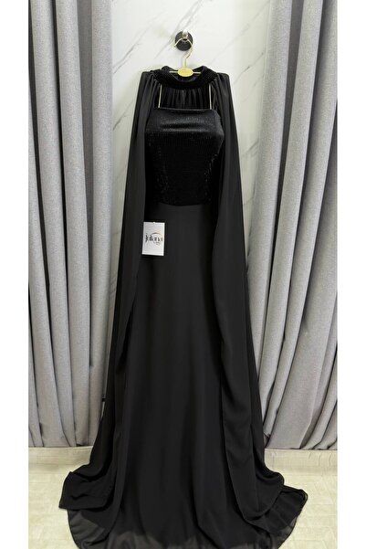 Juliana black evening dress
