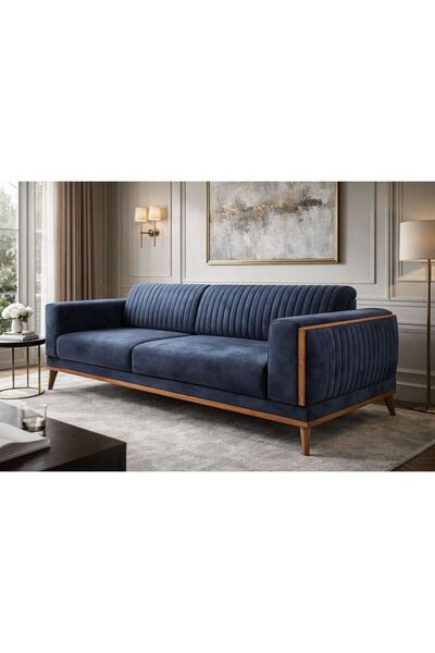 Carmen Mobilya Ahşap Nirvana Üçlü Koltuk