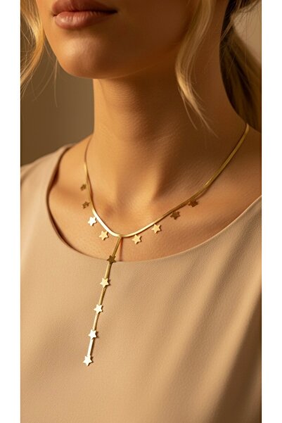 İNN JEWELLERY 316L Steel Necklace Tarnish-Free Antiallergic with Star Figure (2 Years Importer Warranty)