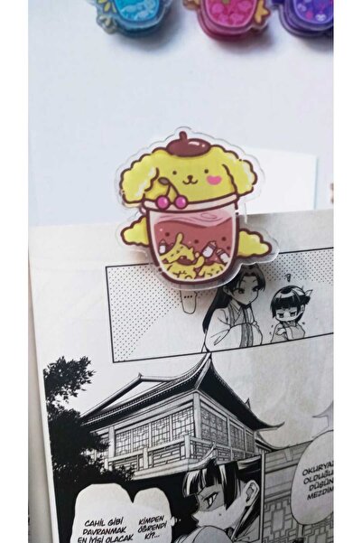 Atölye Moonlit Pompompurin Akrilik Kitap Ayracı Ataş Not Tutucu