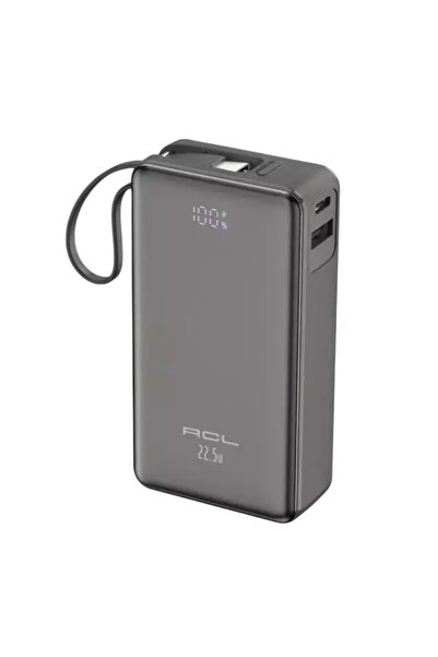 KILIF HOUSE 10000 Mah Powerbank Dahili USB-C Kablolu 22.5W Hızlı Şarjlı Power...