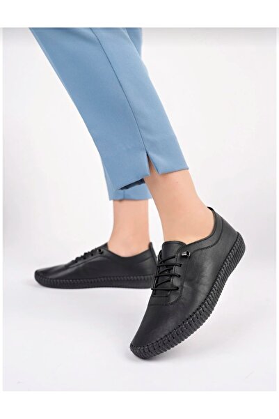 Diamods Shoes Ortopedik Taban El Yapımı Hakiki Deri Kadın Babet