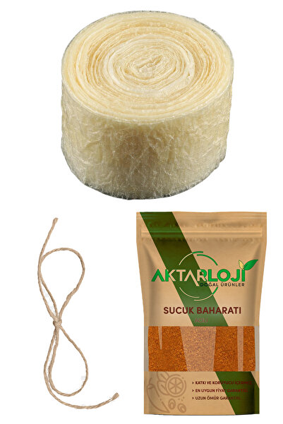 aktarloji Geleneksel Sucuk Yapımı Seti 1 Kg Kıyma İçin ACILI 75 Gr Baharat Ha...