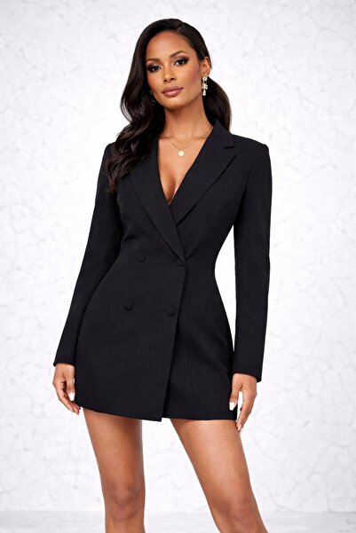 THB.Edition Kadın Siyah Blazer Ceket