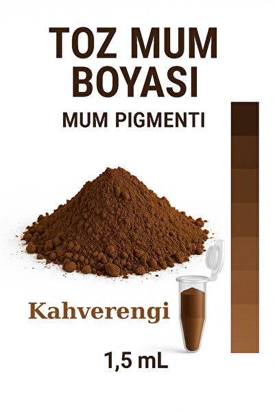 Misse Kahverengi Toz Mum Boyası ℅100 Doğal Pigment 1,5 mL (Parafin Wax Soya W...