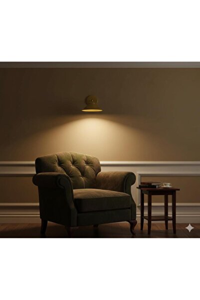 BİAVİZE Gold Japanese Hat Chrome Stylish Wall Sconce