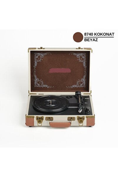 Umt Umut Müzik Merkezi Mr-350Bt Nostaljik Pikap Kokonat-Beyaz