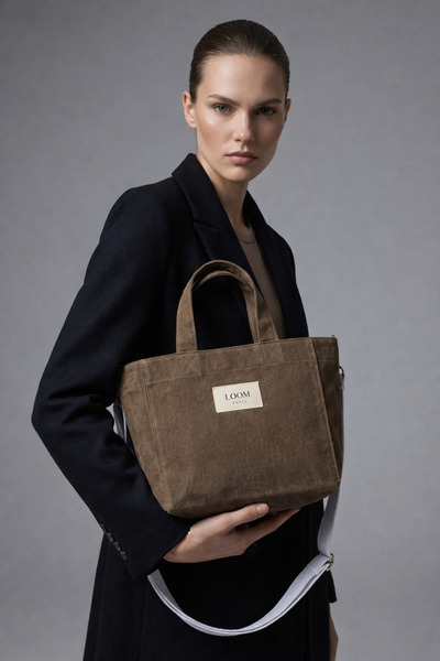 Loom Basic Mira Wax Canvas Bag Kahverengi – Bal Mumlu Kanvas Kadın Omuz Çantası