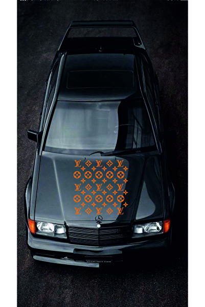 sticker LV 25x25 Cm Folyo Kesim Evrensel Desen Kaplama Siyah Araba - Motor - ...