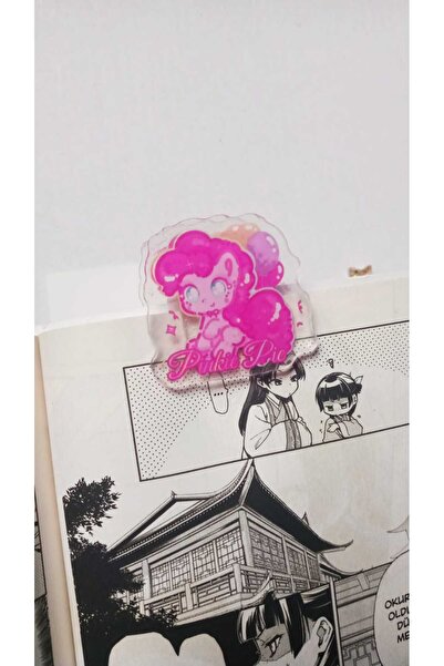 Atölye Moonlit My Little Pony Pinkie Pie Akrilik Kitap Ayracı Ataş Not Tutucu