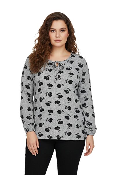 wearon tekstil Women's Soft Collar Lace-Up Model Blouse Bgl-St05139