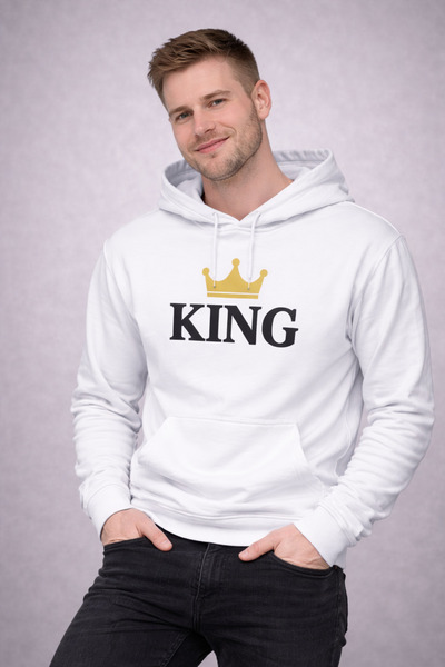 ocke King Written Men's Hoodie – Valentine's Day Gift Hooded Sweatshirt