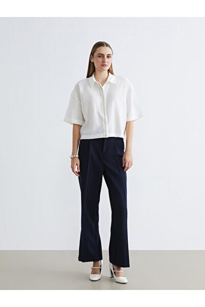 LC Waikiki Quality Pieces from Çelebi Store Women's Pleated Trousers with Wai...
