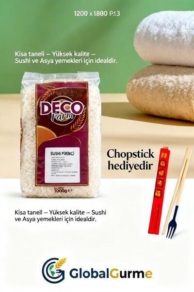 DECO Farm Sushi Pirinci 1 KG - GlobalGurme