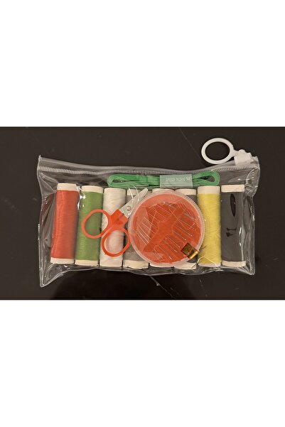 Yumuşakkeçe Mini Zipper Repair Kit – Repair Kit Containing Needle, Thread, Scissors, and Measuring Tape