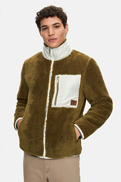 UCLA Sinead dark green fleece standard fit men's jacket