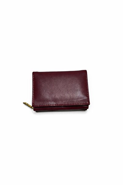 SHIKIRTI Burgundy Color Women's Wallet with Zipper and Snap Fastener, Coin Compartment and Card Holder