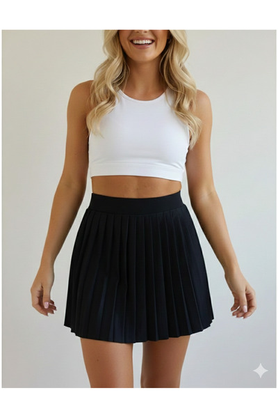 LYZALÜXEN LÜXEN YÜKSEK BEL İÇİ ŞORTLU PİLELİ SPOR TENİS ETEĞİ