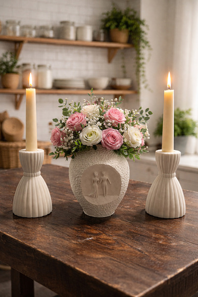 Sisay Home Aşıklar Vazolu Şamdan Seti