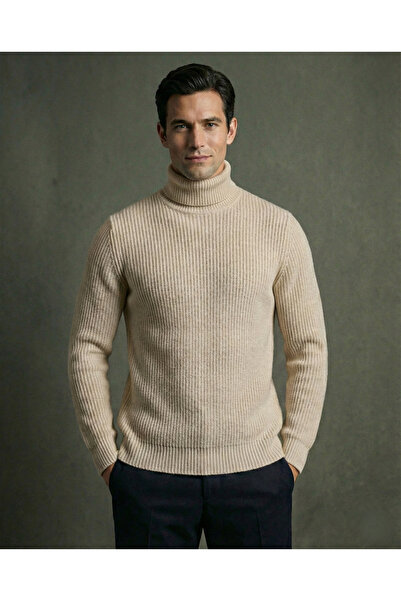 SKYBEAR Slim Fit Turtleneck Fisherman Sweater – Casual and Classic Style