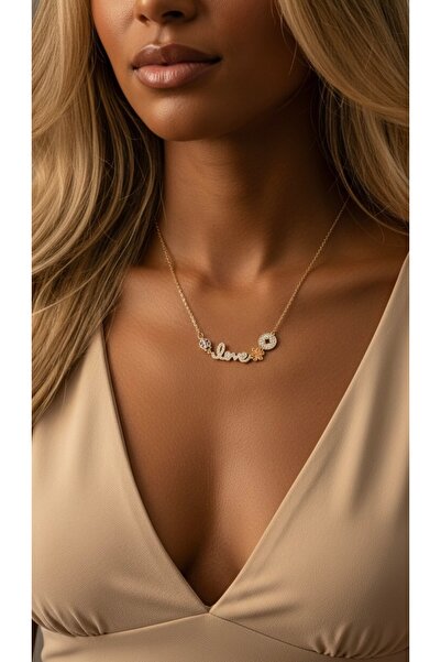 İNN JEWELLERY 316L Steel Necklace Tarnish-Free Antiallergic with Love Figure ...