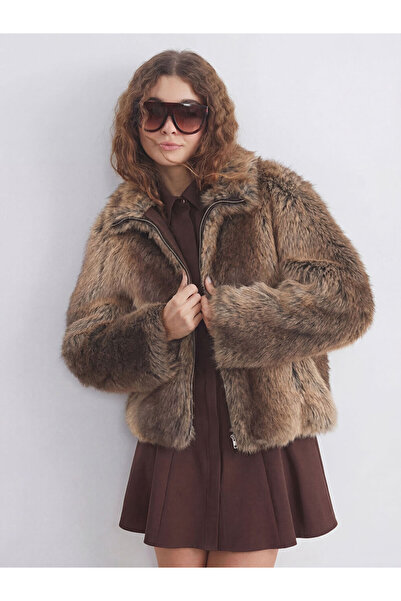 LC Waikiki I Dik Roba Collar Women's Fur Coat from Freezen Store